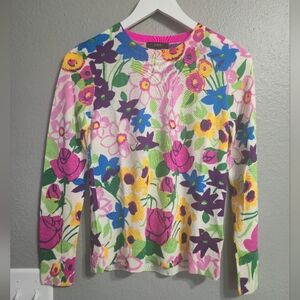 J. Crew Margot Sweater In Garden Print Size XXS